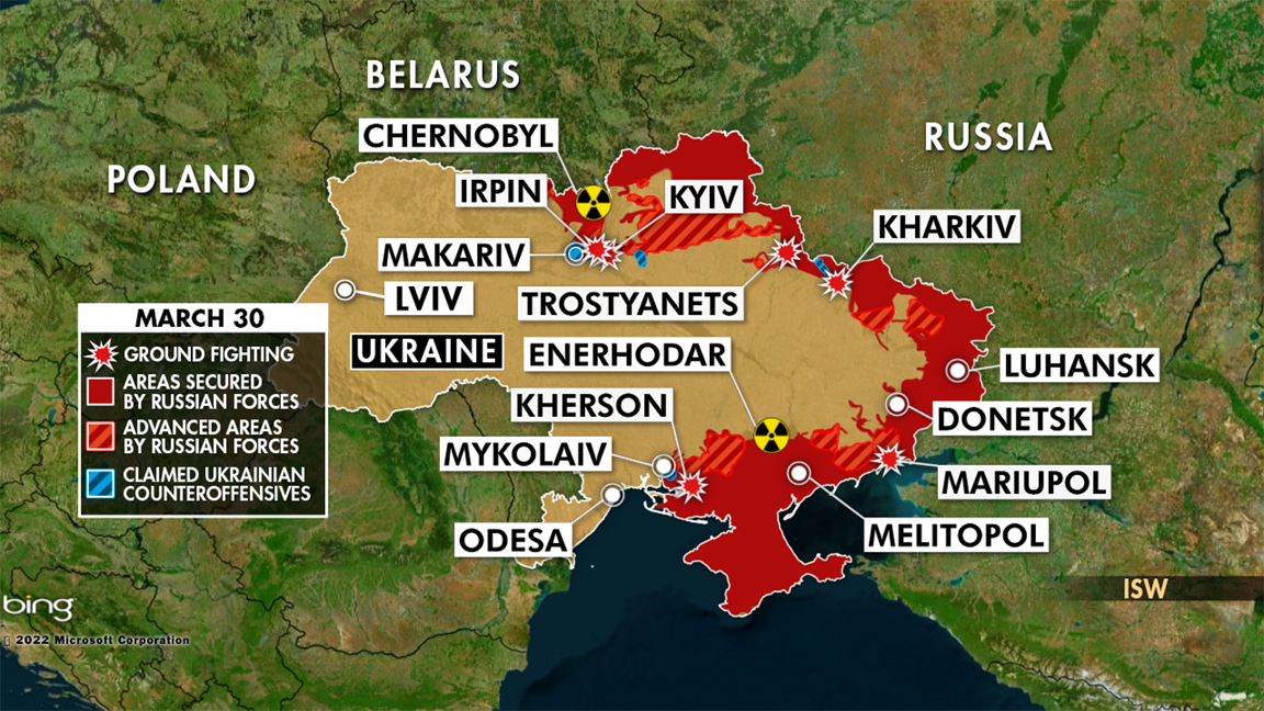 俄羅斯入侵烏克蘭已經38天